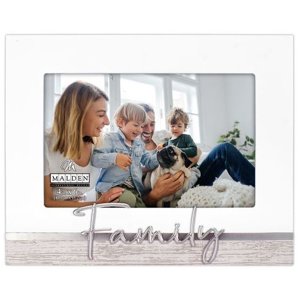4x6 Family White With Metal Inlay