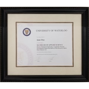 12x14.5 Black vintage twine Diploma