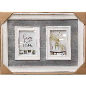 Rustic white and grey frame 18x14 4x6