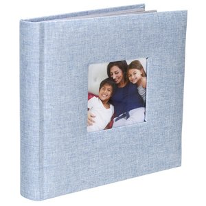 7132-26 Light Blue Fabric Album 2 Openings 4x6