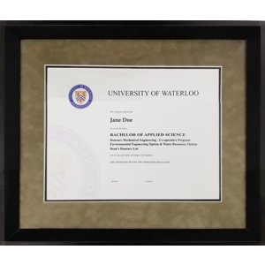 12x14.5 Black Wedge Diploma