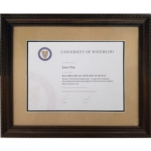 12x14.5 Brown vintage twine Diploma