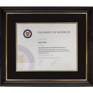 14.5x12 Black with Gold edge Diploma