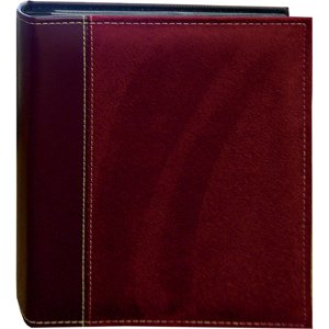 SU-246 Faux Suede Fabric Album (Holds 208 photos)  (Red)