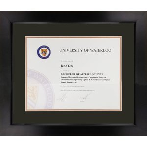 12x14.5 Black Smooth Diploma