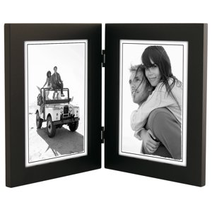 673-57 DV Linear Black 5x7 Double Vertical Hinged