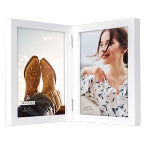 6417-57DV Double White Vertical 5x7 Hinged
