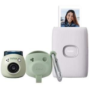 INSTAX PAL Digital Camera and INSTAX MINI LINK 2 Smartphone Printer Bundle