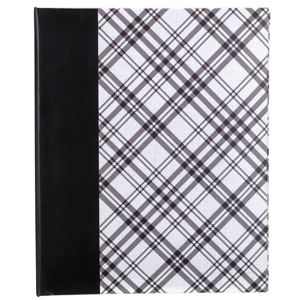 7168-22 2-up. 4x6 Black Plaid Weld Bound