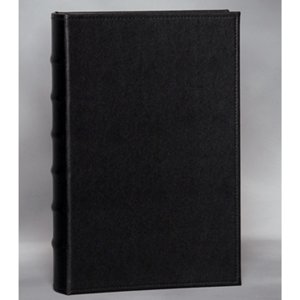 Renaisance Classic Black Faux Leather with Black pages and Ring