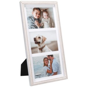 3670-357 Beaded Whitewash 3 Opening 5x7