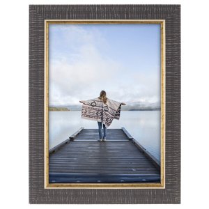 2398-46 Charcoal Stripe with Gold 4x6