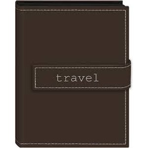 EXP-46 4x6 36-Pocket Photo Expressions Sewn Mini Album (Travel Brown)
