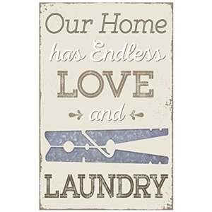 20004-01 Galvanized Metal Accent, Wood Sign, Our Home has Endless, 12x18