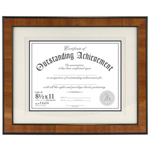 602-81 Classic Burlwood Diploma Frame 8.5 x 11