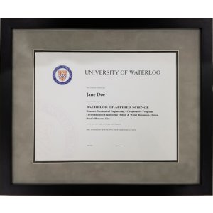 12x14.5 Black thin Diploma